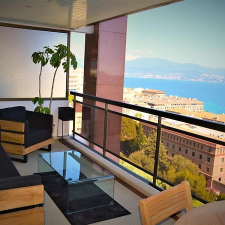 Grand T2 Standing Ajaccio Proche Centre Et Plages Vue Panoramique Parking Prive Luaran gambar
