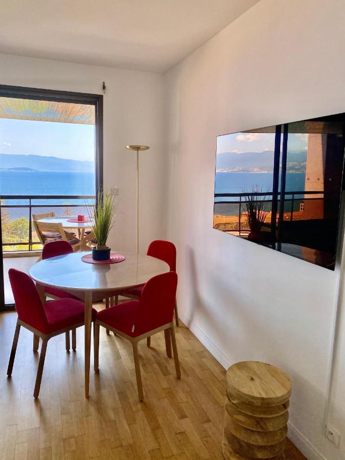 Grand T2 Standing Ajaccio Proche Centre Et Plages Vue Panoramique Parking Prive Luaran gambar