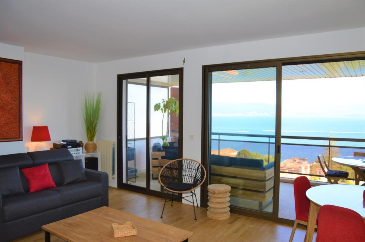 Grand T2 Standing Ajaccio Proche Centre Et Plages Vue Panoramique Parking Prive Luaran gambar